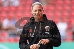 DFB-Pokal; FC Ingolstadt 04 - 1. FC Kaiserslautern; vor dem Spiel Interview Cheftrainerin Sabrina Wittmann (FCI)