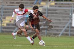 A-Junioren Bundesliga -  Saison 2026/27 - FC Ingolstadt 04 - VFB Stuttgart - Kaydin Malik rot FCI - Karangelis Konstantinos weiss Stuttgart -  Foto: Meyer Jürgen