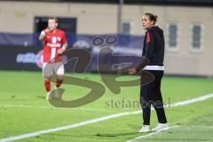 3. Liga; TSV Havelse - FC Ingolstadt 04; an der Seitenlinie, Spielerbank Cheftrainerin Sabrina Wittmann (FCI)