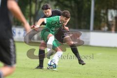 Bezirksliga - Saison 2025/26 - FC Gerolfing - FC Langengeisling - Leonardo Lucic (Nr.19 - FC Gerolfing) - Maxmilian Maier schwarz Geisling - Foto: Meyer Jürgen