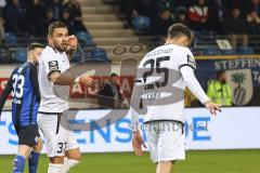 3. Liga; SV Waldhof Mannheim - FC Ingolstadt 04; Pascal Testroet (37, FCI) Arian Llugiqi (25, FCI)