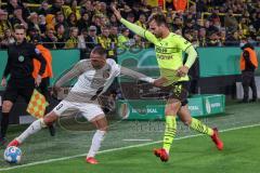 DFB Pokal; Borussia Dortmund - FC Ingolstadt 04; Zweikampf Fatih Kaya (9, FCI) Pongracic Marin (34 BVB) Ball im Aus