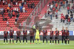 2.BL; FC Ingolstadt 04 - 1. FC Nürnberg - vor dem Spiel Gedenkminute an Gerd Müller, FCI und FCN