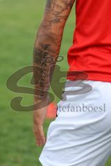 Toto Pokal - Saison 2022/2023 - SpVgg Heßdorf - FC Ingolstadt 04 - Jalen Hawkins (Nr.20 - FCI) - Tattoo - Foto: Meyer Jürgen