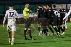 Toto-Pokal; ATSV Erlangen - FC Ingolstadt 04; Schuß Tor Jubel Treffer Tim Civeja (8, FCI) mit Patrick Schmidt (9, FCI) Tobias Schröck (21, FCI) Felix Keidel (43, FCI) Thomas Rausch (45, FCI)