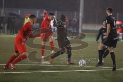 Bayernliga Süd - Saison 2022/2023 - FC Ingolstadt 04 II -  Türkspor Augsburg - Keidel Felix (Nr.6 - Fc Ingolstadt 04 II) - Moustapha Salifou mitte Türkspor - Foto: Meyer Jürgen