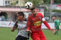 Kreisliga- Saison 2024/25- TSV Kösching - TSV Ober./Unterh.stadt-  - Manuell Hunner weiss Ober-/Unterh.stadt Valentin Hafner rot Kösching - XXXXX - Foto: Meyer Jürgen