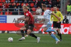 3. Liga; FC Ingolstadt 04 - TSV 1860 München; Tobias Bech (11, FCI) Deichmann Yannick (20 TSV)