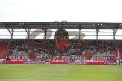 3.Liga - Saison 2022/2023 - FC Ingolstadt 04 -  SV Wehen Wiesbaden - Choreo - Banner - Südkurve -  Foto: Meyer Jürgen