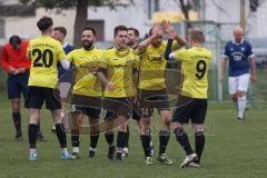 Kreisliga Saison 2022/2023 - TSV Großmehring - FC Hitzhofen  - Der 0:1 Führungstreffer durch Robert Schulz #14 gelb Hitzhofen - jubel - Foto: Meyer Jürgen