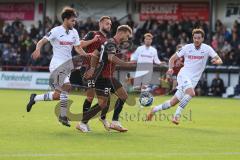 3.Liga - Saison 2023/2024 - SC Verl - FC Ingolstadt 04 - David Kopacz (Nr.29 - FCI) -Yannick Deichmann (Nr.20 - FCI) -   - Foto: Meyer Jürgen