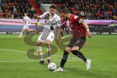 3.Liga - Saison 2022/2023 - FC Ingolstadt 04 -  Dynamo Dresden - Pascal Testroet (Nr.37 - FCI) - Jakob Lewald (Nr.31 - Dresden) - Foto: Meyer Jürgen