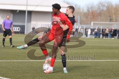 Bayernliga Nord - Saison 2023/24 - FC Ingolstadt 04 II - SpVgg Hankofen-Hailing - Udebuluzor Michael rot FCI - Schneider David schwarz Hankofen - Foto: Meyer Jürgen