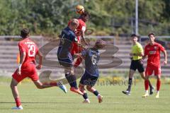 A - Junioren Bundesliga -  Saison 2023/2024 - FC Ingolstadt 04 - FSV Mainz 05 - Amour Nnokoson rot FCI - Emanuel Marincau #4 Mainz - Foto: Meyer Jürgen