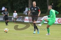 Kreisliga - SV Manching II — FC Fatih Spor Ingolstadt -  Mathias Habricht schwarz Fatih Ingolstadt - Thomas Obermeier Torwart Manching - Foto: Jürgen Meyer