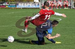 Kreisliga - Saison 2022/2023 - Türk.SV Ingolstadt - SV Menning - Ibrahim Sahin rot Türk SV - Oliver Ölze blau Menning - Foto: Meyer Jürgen