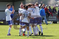 Kreisklasse - SV Hundszell - SV Zuchering - Der 1:0 Führungstreffer durch Tim Liesegang weiss #6 Hundszell - Jubel - Foto: Jürgen Meyer