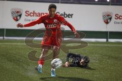 Bayernliga Süd - Saison 2022/2023 - FC Ingolstadt 04 II -  Türkspor Augsburg - Udogu David (Nr.2 - Fc Ingolstadt 04 II) - Berkan Aydin schwarz Türkspor - Foto: Meyer Jürgen