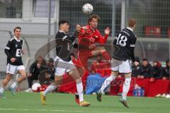 Bayernliga Nord - Saison 2023/24 - FC Ingolstadt 04 II - DJK Ammerthal - Krupa Jeroen (NR.9 - FCI) - Karzmarczyk Andre #18 Ammerthal - Kaiser Marcel schwarz links Ammerthal - Foto: Meyer Jürgen