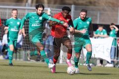 Bayernliga Nord - Saison 2023/24 - FC Ingolstadt 04 II - TSV Neudrossenfeld - Michael Udebuluzor (Nr.11 - FCI) - Gareis Daniel links Neudrossenfeld - Foto: Meyer Jürgen