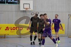 Lotto - Hallen - Bayerncup -  Saison 2022/2023 SV Manching - MTV Ingolstadt - Dzenis Seforovic  schwarz Manching schießt ein Tor - jubel -  Foto: Meyer Jürgen