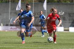 2. Frauen-Bundesliga Süd - Saison 2020/2021 - FC Ingolstadt 04 - SG 1899 Hoffenheim II - Maier Ramona (#18 FCI) - Bohnert Amelie Hoffenheim blau - Foto: Meyer Jürgen