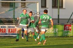 Kreisliga - Saison 2023/2024 - FC Gerolfing - TSV Ober/Unterhaunstadt - Der 1:0 Führungstreffer durch Bastian Heigl grün Gerolfing - jubel - Foto: Meyer Jürgen