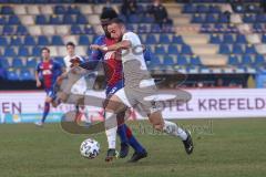 3. Liga - KFC Uerdingen 05 - FC Ingolstadt 04 - Fatih Kaya (9, FCI) Lukimya Assani (5 KFC)