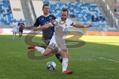 2024_1_27 - 3. Liga - Saison 2023/24 - 1. FC Saarbrücken - FC Ingolstadt 04 -  - David Kopacz (Nr.29 - FC Ingolstadt 04) - Marcel Gaus (Nr.19 - 1. FC Saarbrücken) - Foto: Meyer Jürgen