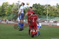 Relegation - Saison 2022/2023 - TSV Baar/Ebenhausen - TV Münchsmünster - Enrico Reindl weiss Münchsmünster - Tobias Bauer rot Ebenhausen mitte - Foto: Meyer Jürgen