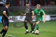 Bezirksliga - Saison 2023/2024 - SV Manching  TSV Rohrbach -  Reiner Meisinger (Nr.8 - SV Manching) - Frank Hannes schwarz Rohrbach - - Foto: Meyer Jürgen