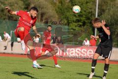 Bezirksliga - Saison 2022/2023 - FC Fatih Ingolstadt - SV Manching  - Ramazan Kurnaz rot FC Fatih - Johann Rybalk schwarz Manching - Foto: Meyer Jürgen