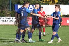 Kreisliga - Saison 2022/2023 - Türk.SV Ingolstadt - SV Menning - Der 1:1 Ausgleichstreffer per Elfmeter durch Fabian Neumayer blau Menning - jubel - Foto: Meyer Jürgen