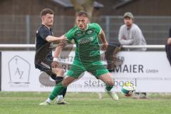 Bezirksliga - Saison 2024/25- TSV Gaimersheim - FC Gerolfing - Flaur Bashota (Nr.23 - FC Gerolfing) - Luca Mancini (Nr.21 - TSV Gaimersheim) - Foto: Meyer Jürgen