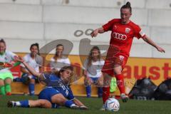 2. Fußball-Liga - Frauen - Saison 2022/2023 - FC Ingolstadt 04 - SC Sand - Haim Vanessa (Nr.13 - FC Ingolstadt 04 ) - Perl Shai blau SC Sand - Foto: Meyer Jürgen