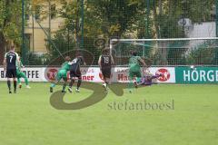 Bezirksliga - Saison 2025/26 - FC Gerolfing - SVA Palzing - Ahmet Altay (Nr.25 - FC Gerolfing) mit dem 1:1 Ausgleichstreffer per Elfmeter - jubel -  - Matea Kostic Torwart Palzing - Foto: Meyer Jürgen