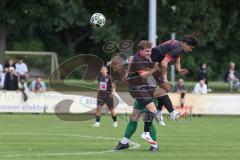 Landesliga - Saison 2025/26 - SV Manching - FC Sonthofen - Rainer Meisinger (Nr.8 - SV Manching) - Jozic Marko schwarz Sonthofen - Holzapfel Jannik schwarz Sonthofen - XXXXX - Foto: Meyer Jürgen