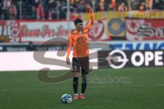 2024_1_20 - 3. Liga - Saison 2023/24 - HallescherFC - FC Ingolstadt 04 -  - Felix Keidel (Nr.43 - FC Ingolstadt 04) beim Freistoss -  - XXXXX - Foto: Meyer Jürgen