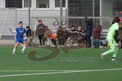 AUDI - Schanzer Amateur Cup - Finale- Saison 2024/25 - SV Hundszell - SV Menning - Der 1:0 Treffer durch Noah Kamenjasevic blau Menning - jubel - Lucas Steinbach Torwart Hundszell - XXXXX - Foto: Meyer Jürgen