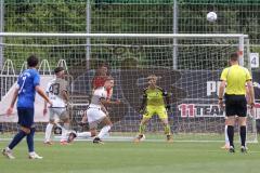 3. Liga; Testspiel; FC Ingolstadt 04 - TSV Rain/Lech; Torwart Julian Bock (45, FCI) auf der Hut, Tobias Schröck (21, FCI) Felix Keidel (43, FCI)