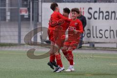 U 14 (C-Jun.) Förderliga BuLi/NLZ -  Saison 2021/2022 - FC Ingolstadt 04 - FC Bayern München - Stanko Djordjevic köpft den 4:0 Führungstreffer - jubel - Foto: Meyer Jürgen