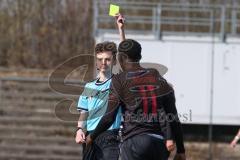 Bayernliga Nord - Saison 2025/26 - FC Ingolstadt 04 II - SpVgg Bayern Hof - Gelbe Karte für Jason Osei Tutu (Nr.11 - FC Ingolstadt II) - XXXXX - Foto: Meyer Jürgen