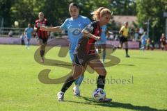 *** 2. Bundesliga Frauen - Saison 2025/26 - FC Ingolstadt 04 Frauen - Victoria Berlin - Leonie Haberäcker (Nr.27 - FC Ingolstadt Frauen I) - Aydin Leyila blau Berlin - Foto: Meyer Jürgen