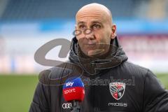 2.BL; Hansa Rostock - FC Ingolstadt 04; Cheftrainer André Schubert (FCI) im Interview vor dem Spiel