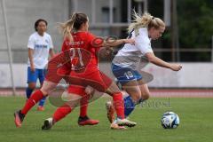 2. Fußball-Liga - Frauen - Saison 2023/2024 - FC Ingolstadt 04 - SC Sand - Pija Reininger (Nr.21 - FCI Frauen) - Loving Emma weiss Sand - Lea Wolski (Nr.6 - FCI Frauen) - Foto: Meyer Jürgen