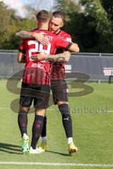 Freundschaftsspiel - Saison 2022/2023 - FC Ingolstadt 04 -  SpVgg Bayreuth - Der 1:0 Führungstreffer durch Patrick Schmidt (Nr.9 - FCI) - David Kopacz (Nr.29 - FCI) - - Jubel - Foto: Meyer Jürgen