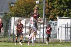 *** A-Junioren Bundesliga  - Saison 2025/26 - A-Junioren - FC Ingolstadt 04 - 1. FC Nürnberg - Michelbach Kilian rot FCI  - Gerner Lucas weiss Nürnberg - Foto: Meyer Jürgen