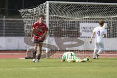 Kreisklasse- Saison 2023/2024 - MTV Ingolstadt - TSV Pförring - Der 1:2 Führungstreffer durch Elias Heiß rot Pförring - jubel - Ivan Covic Torwart MTV - Foto: Meyer Jürgen