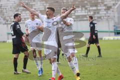 3. Liga - SV Wehen Wiesbaden - FC Ingolstadt 04 - Elfmeter Tor 1:2, Stefan Kutschke (30, FCI) Jubel, Jonatan Kotzke (25 FCI) Filip Bilbija (35, FCI)