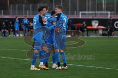 2.BL; Testspiel; FC Ingolstadt 04 - Würzburger Kickers; Tor Jubel Treffer Dennis Eckert Ayensa (7, FCI) Patrick Schmidt (32, FCI) Andreas Poulsen (2, FCI)